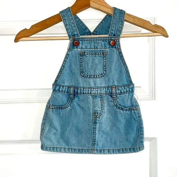 white christmas dresses Mayoral Denim Dress 18M (18-24 Months) main image 1